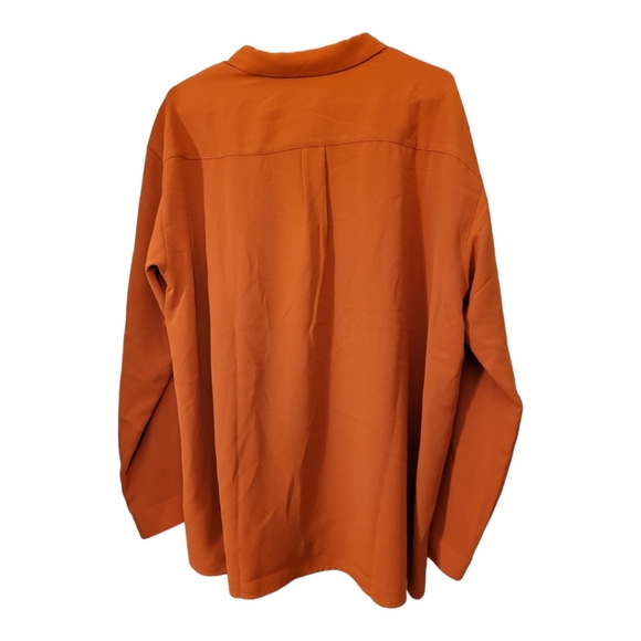 J.JILL burnt orange button down blouse XL - Picture 3 of 5